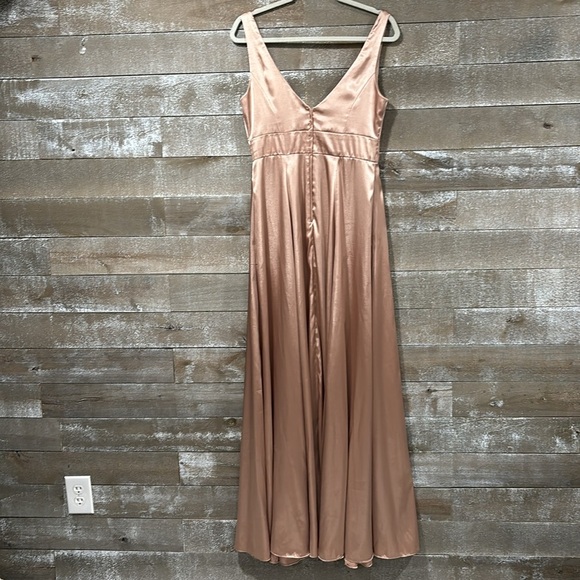 Galina Signature David’s Bridal satin dress with pockets size 8 - Picture 3 of 10